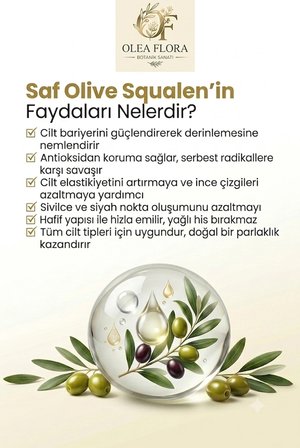 olea flora olive squalane yağı  zeytin skualen yağı 30ml