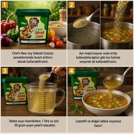 Chefs New Joy Sebzeli Çeşni Baharat 750 gr