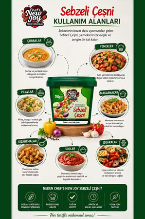 Chefs New Joy Sebzeli Çeşni Baharat 750 gr