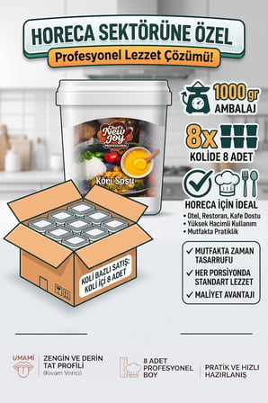Chefs New Joy Köri Sosu 1000 gr x 8 Adet Koli