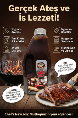 Barbekü Sosu 2400 G x 6 Adet - 1 Koli (Koli Bazlı Avantaj Paketi) BBQ Sauce