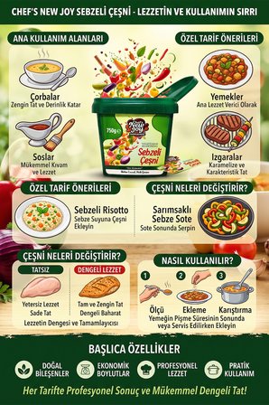 Sebzeli Çeşni 750 G x 8 Adet - 1 Koli (Koli Bazlı Avantaj Paketi)