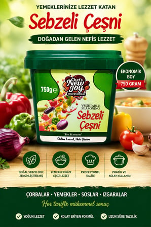 Sebzeli Çeşni 750 G x 8 Adet - 1 Koli (Koli Bazlı Avantaj Paketi)