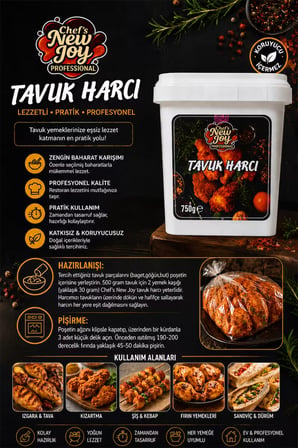 Fırında Tavuk Harcı 750 gr - Koruyucusuz, Özel Baharat Karışımı