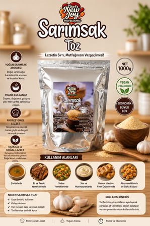 Sarımsak Toz 1000 gr Garlic Powder Kurutulmuş Doğal Sarımsak Tozu