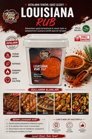 Louisiana Rub 1000g Baharat Karışımı Gurme Lezzet