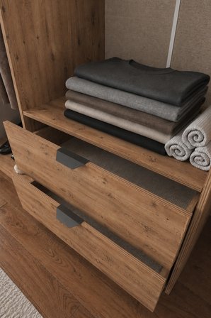 Arden 4 Kapaklı 2 Çekmeceli Gardırop/Dolap Y:182 G:145 D:44
