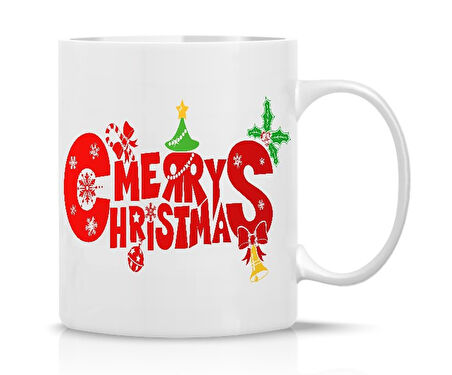 Kişiye Özel Yılbaşı Ağacı Merry Christmas Yeni Yıl Kulplu Kupa Bardak