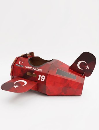 Kardinno Savaş Jeti Eğitici Oyuncak Karton Giyilebilir Çocuk Kostümü Etkinlik Parti Kostümü
