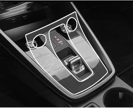 Audi A3 Piano Black Vites Etrafı Konsol Uyumlu Tpu Koruyucu 2021 2023