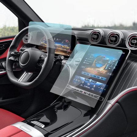 Mercedes Glc Uyumlu Dijital Gösterge ve 11.9" Navigasyon 9h Nano Ekran Koruyucu 2'li Set 2023-2025