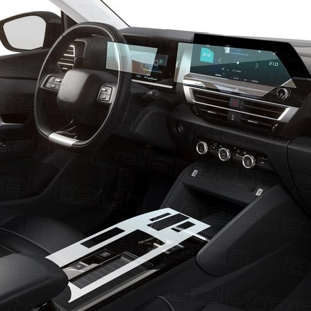 Citroen C4 Suv, C4 X, Uyumlu Dijital Gösterge, Navigasyon Ve Orta Konsol Koruyucu 3'lü Set 2021-2026