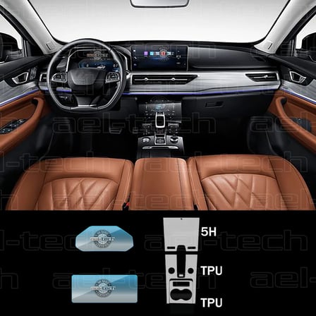 Chery Tiggo 8 Pro Uyumlu Navigasyon Dijital Gösterge Klima Kontrol Ekran Ve Vites Etrafı 7 Li Set