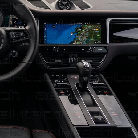 Porsche Macan Uyumlu Vites Etrafı Ve 10.9 Inç Navigasyon 9h Nano Ekran Koruyucu 5li Set
