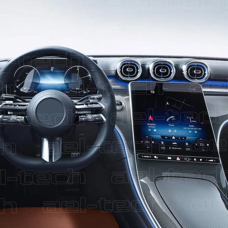 Mercedes C Seri Navigasyon ve Dijital gösterge uyumlu Nano Ekran Koruyucu 2li Set 2021-2026