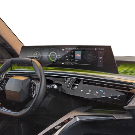 Peugeot 5008 Uyumlu 21" Dijital Gösterge, Navigasyon ve Klima 9h Nano Ekran Koruyucu 2'li Set 2024-2026
