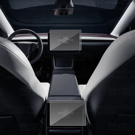 Tesla Model Y Jüniper 2025 15,4 inc Navigasyon ve Arka Yolcu Ekran uyumlu Nano Koruyucu 2li Set