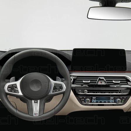BMW 6 Serisi Dijital Gösterge ve 12,3 İnc Navigasyon Uyumlu Nano Ekran Koruyucu 2li Set