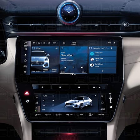 Maserati Grace 12,3 İnç Navigasyon 8,8 inç Alt Ekran Uyumlu 9H Nano Ekran Koruyucu 2li Set