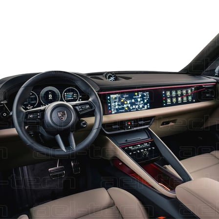 Porsche Macan Elektrik Uyumlu Dijital Gösterge ,Navigasyon ve Vites Etrafı 9H Nano Ekran Koruyucu 3lü Set