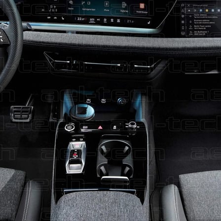 Audi A5 Uyumlu Vites Etrafı Piano Black Konsol Tpu Koruyucu 2025-2026