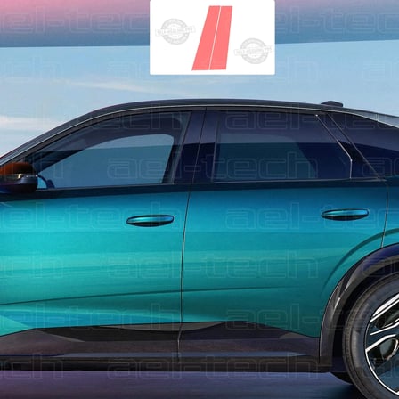 Peugeot 3008 Uyumlu Yan Çıta Tpu Koruyucu 4'lü Set