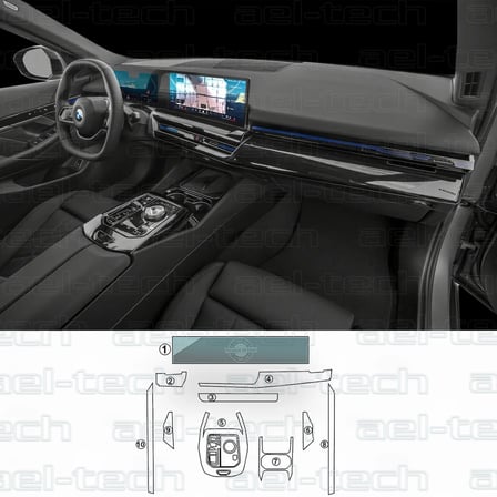 Bmw 5 Seri Uyumlu Navigasyon Dijital Gösterge Nano Ve Piano Black 9h Tpu Koruyucu 10 Lu Set 2024-2026
