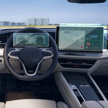 Volkswagen Passat Uyumlu 10 inç Dijital Gösterge ve 15inç Navigasyon 9H Nano Ekran Koruyucu 2 li Set