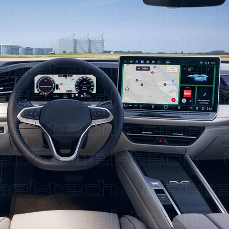 Volkswagen Passat Uyumlu 10 inç Dijital Gösterge ve 15inç Navigasyon 9H Nano Ekran Koruyucu 2 li Set
