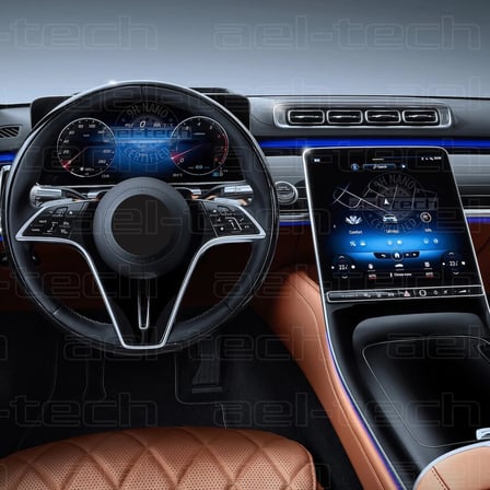 Mercedes S Seri Navigasyon ve Dijital gösterge uyumlu Nano Ekran Koruyucu 2li Set 2020-2025
