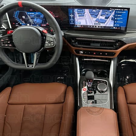 Bmw M3 Compitetion Uyumlu Navigasyon,Dijital Gösterge Ve Vites Etrafı Nano Ve Piano Black 9h Tpu Koruyucu 2 Li Set 2023-2026