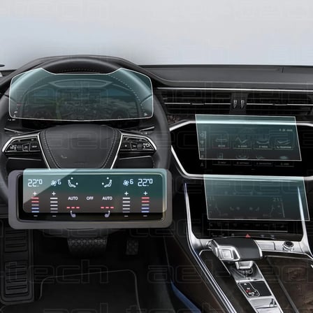Audi A6 Dijital Gösterge,Navigasyon,Klima Kontrol Uyumlu Nano Ekran Koruyucu 4lü Set 2019/2025