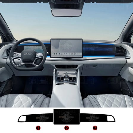 Byd Sealion 7 Navigasyon,Dijital Gösterge Ve Sağ Panel 9h Nano Ekran Koruyucu 3'lü Set 2025