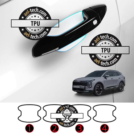 Kia Sportage Uyumlu Kapı Kolu Tpu Koruyucu 4lü Set 2022-2026