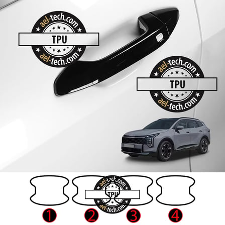 Kia Sportage Uyumlu Kapı Kolu Tpu Koruyucu 4lü Set 2022-2026