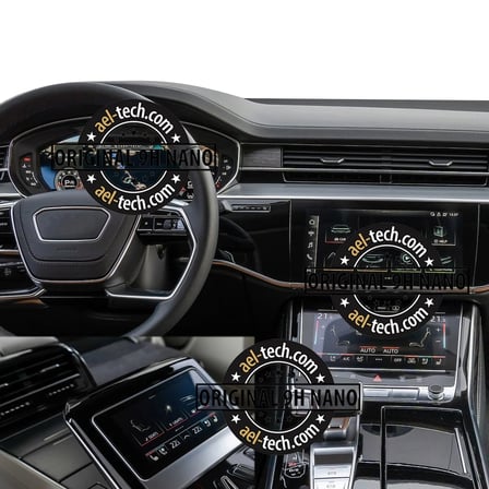 Audi A8/A8L Navigasyon,Dijital Gösterge,Klima Kontrol ve Arka Tablet Uyumlu 9H Nano Ekran Koruyucu 4’lü Set 2022-2026