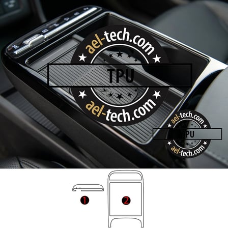 Hyundai Tucson Uyumlu Vites Etrafı Piano Black TPU Koruyucu 2li Set 2025-2026