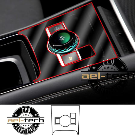 Volkswagen Tiguan Uyumlu Vites Etrafı Piano Black TPU Koruyucu 2024-2026