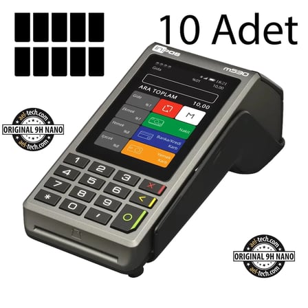 İnpos M530 Yeni Nesil Yazar Kasa Pos Dokunmatik Ekran Koruyucu 10'lu Set