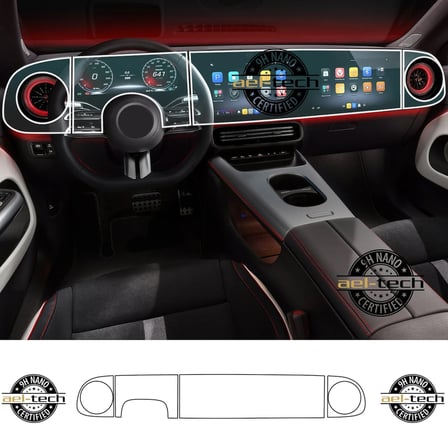 Mercedes CLA/GLC EV Uyumlu Dijital Gösterge ve Navigasyon 9H Nano Ekran Koruyucu 4'lü Set 2025-2026