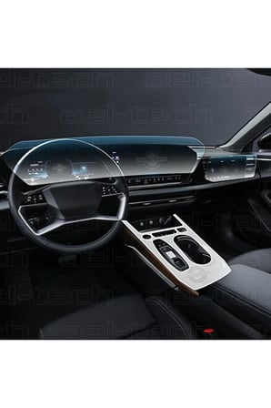 Audi Yeni A5 Navigasyon, Dijital Gösterge 9h Nano Ve Vites Etrafı Tpu Koruyucu 3’lü Set 2025 2026