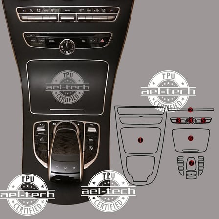 Mercedes C Seri Uyumlu Piano Black TPU Koruyucu 7li Set 2019-2022