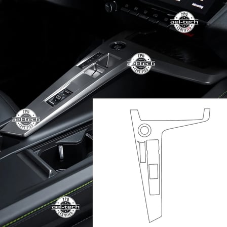 Peugeot 308 Uyumlu Vites Etrafı Uyumlu Tpu Koruyucu 2022-2026