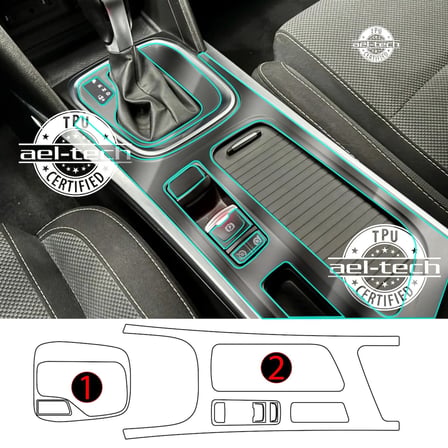 Renault Megane Uyumlu Otomatik Vites Etrafı TPU Koruyucu 2li Set 2022-2026