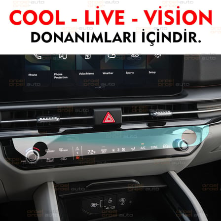 Kia Sportage Cool,Live,Vision Klima Kontrol Paneli 9h Nano Ekran Koruyucu 2025-2027
