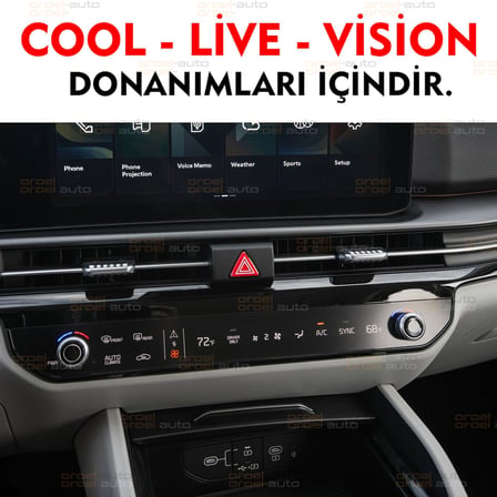 Kia Sportage Cool,Live,Vision Klima Kontrol Paneli 9h Nano Ekran Koruyucu 2025-2027