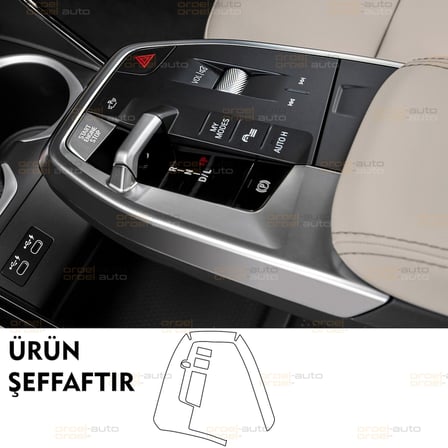 Bmw X1 Uyumlu Vites Etrafı Piano Black Tpu Koruyucu 2023-2026