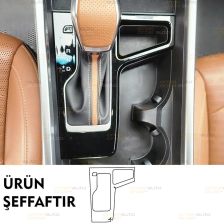 KGM Ssangyong Torres Uyumlu Vites Etrafı Piano Black TPU Koruyucu 2022-2024