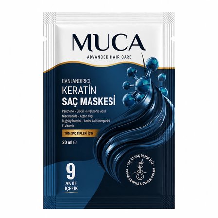 Keratin Saç Maskesi 30 ml | Onarıcı, Nemlendirici ve Besleyici Saç Bakım Maskesi.