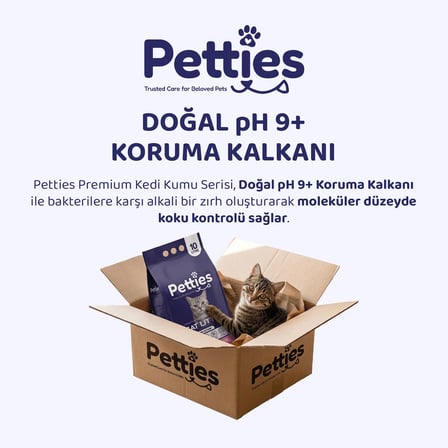 petties aktif karbonlu kedi kumu 10 lt